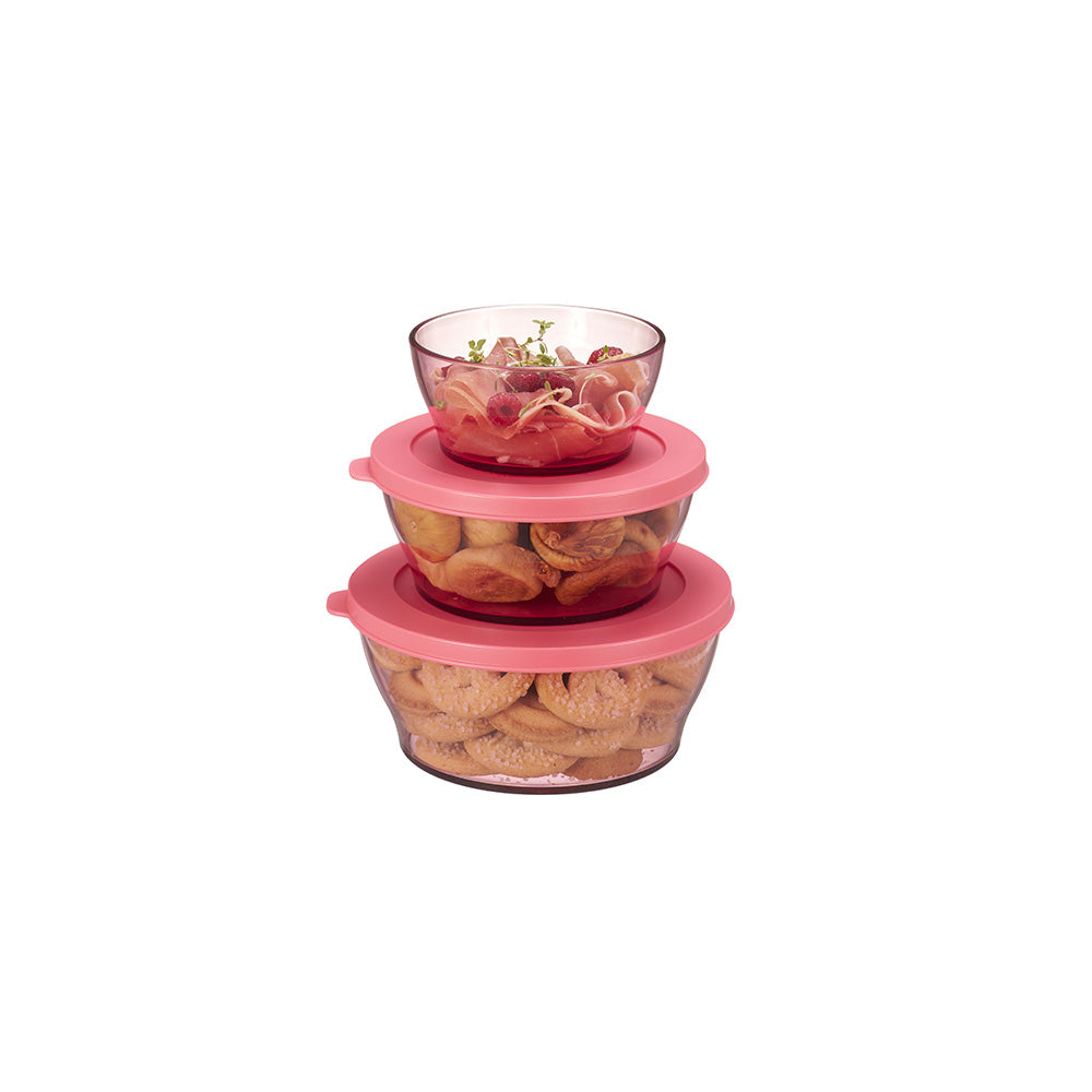 크리스탈 보울 소형 핑크