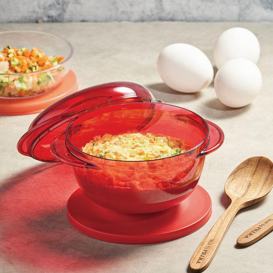 원형 타파렌지 소형 400ml(2개) 레드