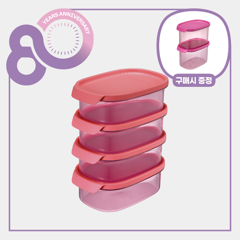 [1L 2P 증정] 울트라 클리어 타원 500mL 4P 진분홍
