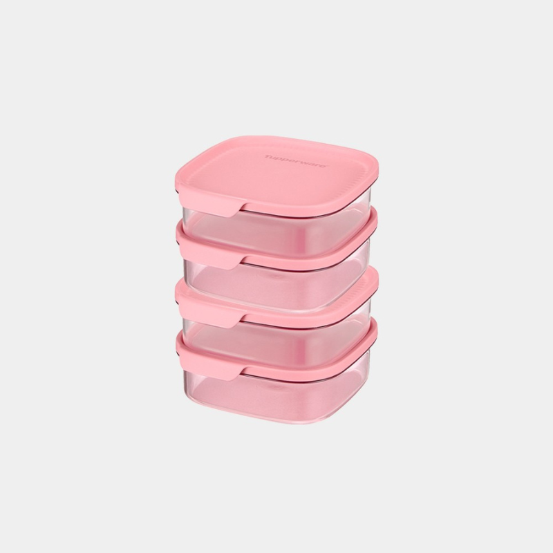 울트라 클리어 사각 825mL (4P) 연분홍
