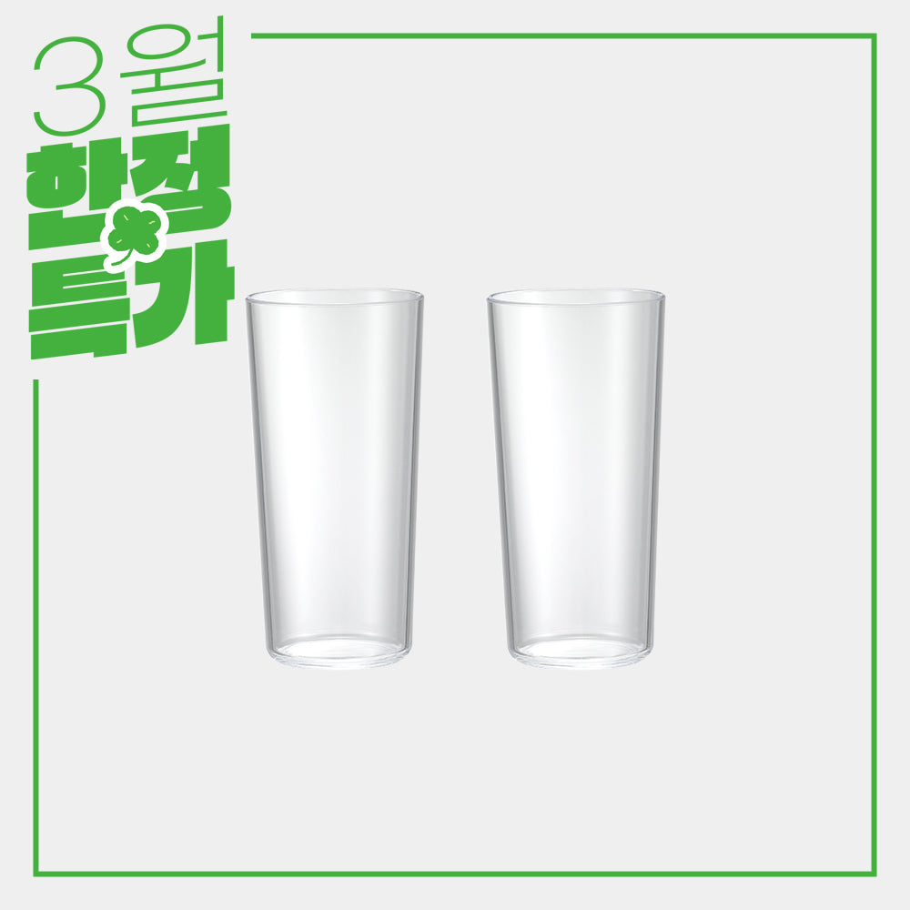 크리스탈 컵 400ml (2개) 투명