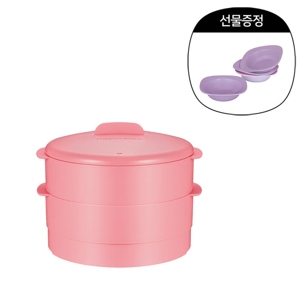멀티 찜기 2단 연분홍 (~4월 30일까지)(구매 시, 블로썸 보울 350ML 연보라 4개 증정)