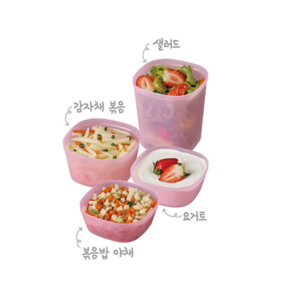 원터치 프레시 정사각 370ML (4P)